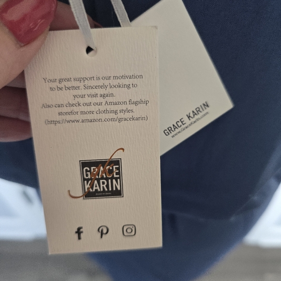 Grace Karin Mini Dress Blue Medium - Picture 6 of 8